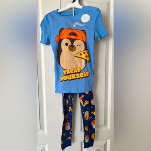 Squishmallows Boys 3-Piece Pajama Top Shorts Pants Set Size 8 NWT
